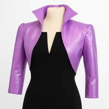 Abend Bolero Brautbolero Damen Jacke zum Abendkleid Abikleid lila  36/38 NEU