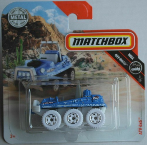 Matchbox atv 6x6 blau - matchbox, blau/weiß