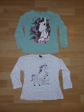 Langarmshirts, Shirts, Pullover, Pferde, Größe 110