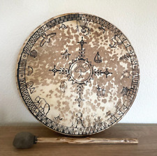 B-Ware Terre Schamanentrommel Saami Ziege bedruckt rund 50cm mit Schlägel