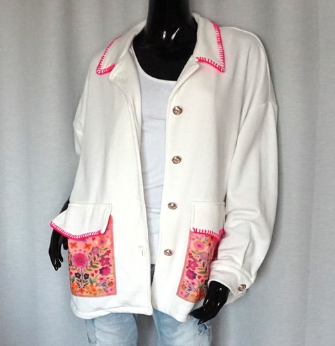 Oversized boho jacke jersey - oversized,