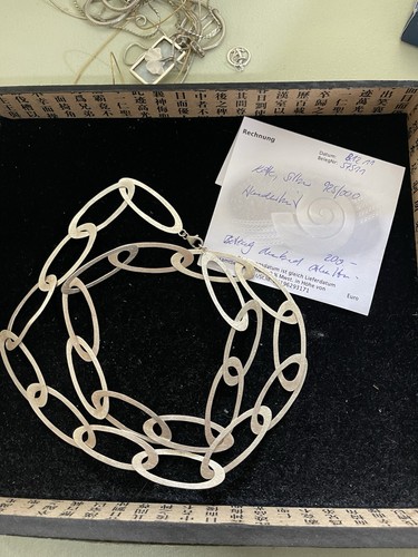 Halskette silber handarbeit - halskette,