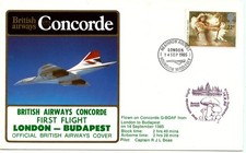 Großbritannien 1985 Sonderstempel Concorde London Budapest - Pilze