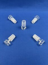 Normschliff Stopfen Hohlglas Sechskant NS 19/26 Schott Duran 5 Stk Laborglas Neu