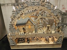 3D LED Lichterbogen Schwibbogen mit Dreh funktion 53×52 cm in OVP 