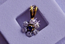 Anhänger Blüte mit Saphir