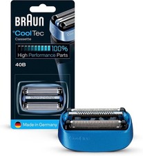 Braun Ersatzscherteil 40 B Blau, Kompatibel mit CoolTec Rasierern