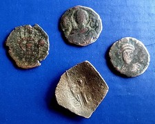 4 rare Byzantinische Münzen. 6-10 Jh. Unbestimmt. Lot. Selten