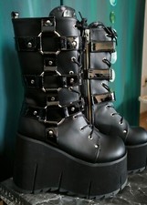 Demonia plateau stiefel gothic - plateau,