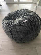 Sitzsack PUSHBAG grau BAG500 Kunstfell Fellimitat Fell Flokati XXL wie neu