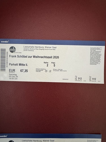 Eintrittskarten frank schöbel - eintrittskarten,
