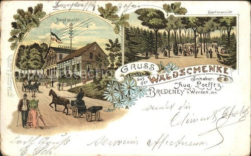 Bredeney waldschenke litho - bredeney,