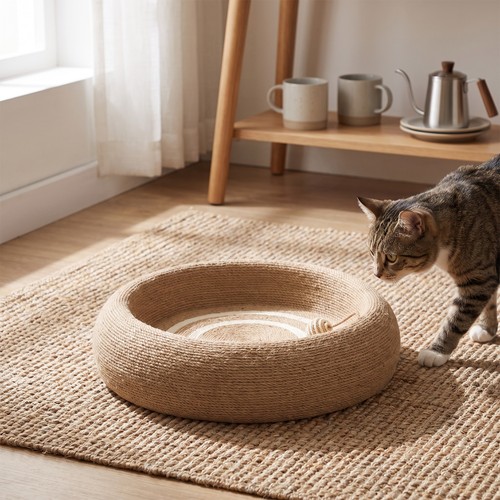 Runde sisal katzenkratzer - katzenkratzer, bett