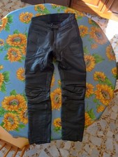 Schwarze Herren Echtleder Hose