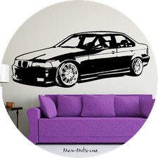 Wandtattoo bmw e36 - wandtattoo,