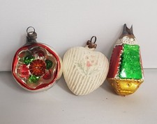 3 alte Christbaumkugeln aus