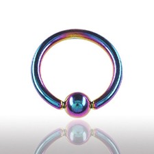 0mm regenbogen piercing - regenbogen,