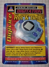 Digimon Karte TCG Digivice Rot & Gelb Bo-98 BANDAI Deutsch 1999 Original