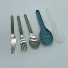 BESTECKSET 3-TEILIG mit Reiseetui, besteht aus einem Messer, Gabel & Löffel