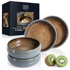 4x Dessertschale Set Steinzeug
