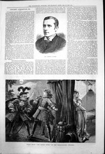 Antiker alter Druck Charles Sugden Szene Kleiner Herzog Philharmonisches Theater 1878