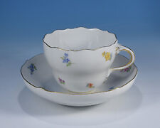 Meissen "Streublümchen" Kaffeetasse & Untertasse (unbenutzt)  1.Wahl