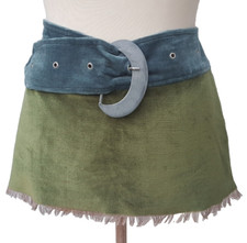 abitart Roma Vintage MICRO MINI CACHEUR Rock Veloursamt Gr.38 BW40cm, Länge 30cm