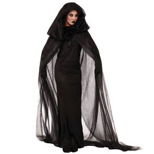 Halloween Karneval Damen Vampir Kostüm Hexe Schwarz Größe L Maxikleid Cosplay ✅