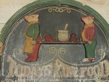 Kundenstopper Aufsteller aus Holz Alt  Deko für Bar