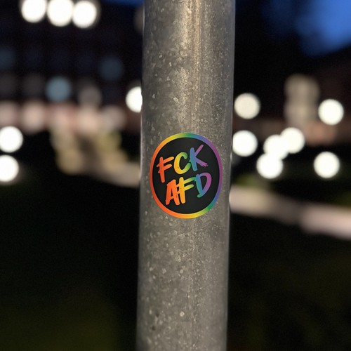 500x fck afd aufkleber - aufkleber, b-ware