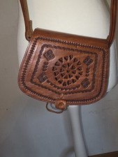 ?NEU Leder Handtasche Tasche Braun Cognac Beige Glattleder ?