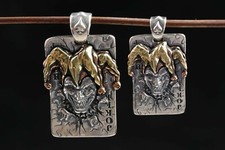 B36 Anhänger Hofnarr Clown Narrenkappe 925 Sterlingsilber