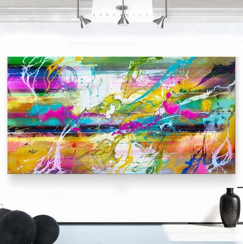 Leinwandbild abstrakt bunt - leinwandbild,
