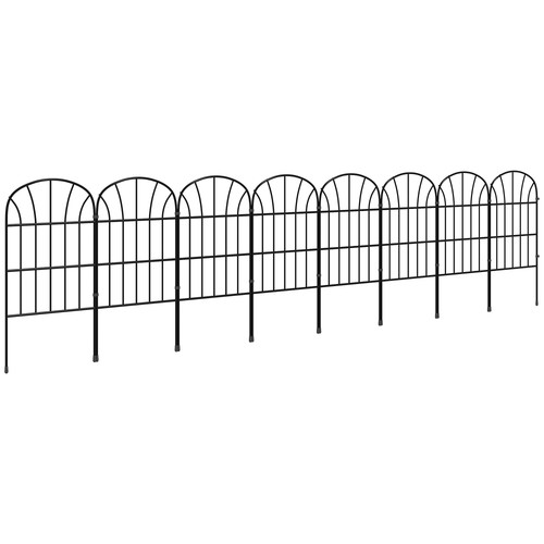 Gartenzaun metallzaun 8er set - metallzaun,