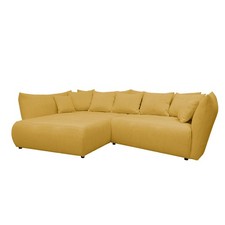 Ecksofa - gelb - Velours -
