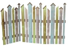 farbiger Dekozaun Holz-Zaun