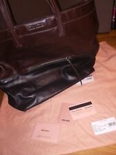 miu miu Prada TASCHE, Shopper braun caramel schwarzLuxus Tasche silber Hardware