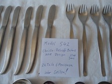 Besteck  Christa  Petroff  Bohne 24 Teile ABS Modell 542    DDR  Design