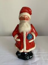 Alter Weihnachtsmann Nikolaus Echtfell Bart Pappmasche Vintage 50er Jahre H:22cm