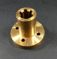 Keilnabe mit Flansch / Nabe für Keilwelle | 11 x 14 | Rotguss | Lochkreis 28mm