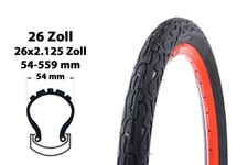 26 Zoll Fahrrad Reifen 26x2.125 Beach Cruiser City MTB Bike 54-559