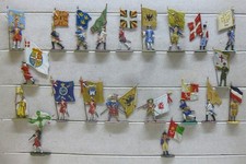 21 Zinnfiguren Standartenträger Fahnenträger der Geschichte 30mm bemalt