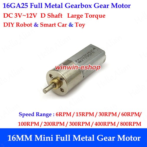 Mini 16mm gear motor - gear, dc3v-12v