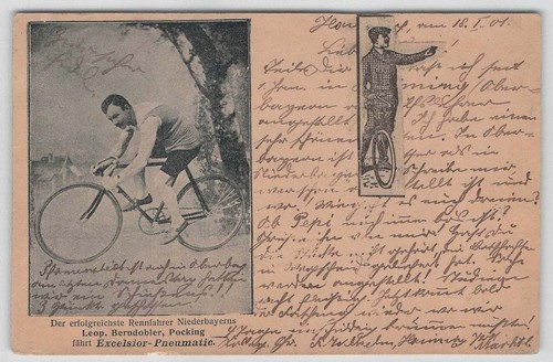 Ansichtskarte reklame fahrrad - reklame,