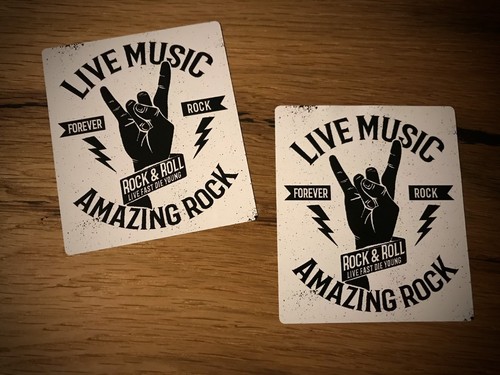 Live music aufkleber rock - live,