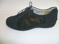 Waldläufer Slipper Schnürschuhe Schuhe Leder Weite M blau 8 42 8,5 42,5