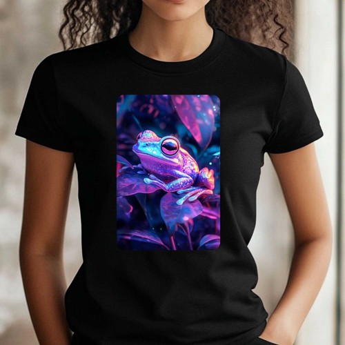 Frauen shirt neon frosch - frauen, t-shirt