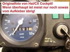 Zündapp original Cockpit Aufkleber Hai, GTS, C50, CX, bei Tage mit Licht fahren