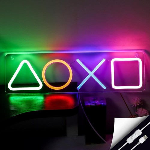 Led neon wanddeko gaming zone - led,
