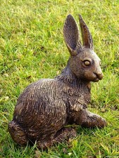 Bronzefigur Feldhase Haustier